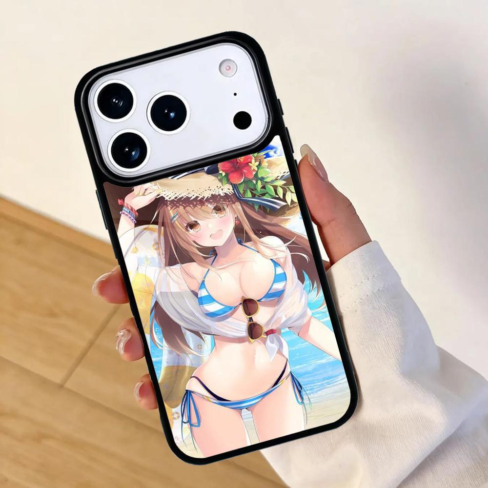 Anime Summer Bikini Girls Mobile Phone Case for IPhone 17 AIR 16pro Max 15 14 13 12 11 Bumper Cover