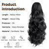 MISS WIG Synthetische lange Klaue gewellte lockige Pferdeschwanz Perücke Extensions Clip täglich flauschigen Pferdeschwanz Haarteil für Frauen