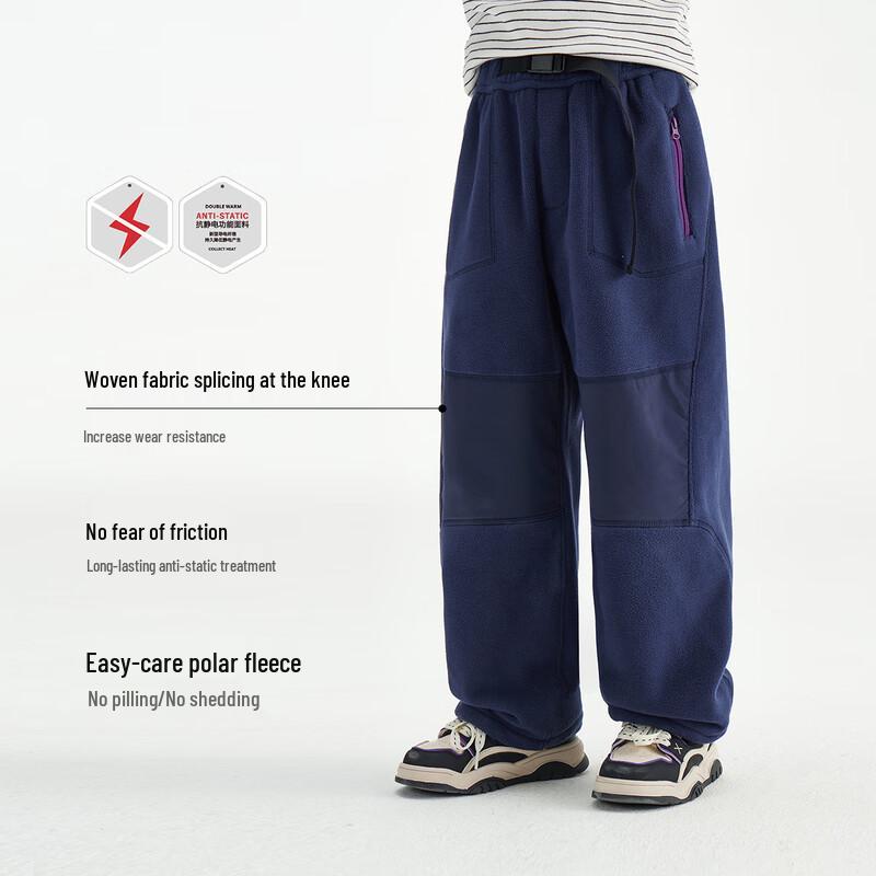 Girls  Winter Warm Fleece Lined Straight Leg Casual Pants L