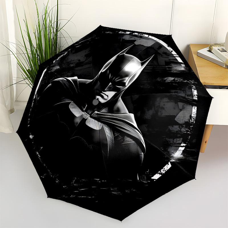 

1pc Batman, Superhero Automatic Folding Umbrella - Sturdy 8-Rib Polyester Canopy,Sun-Defying Travel Companion yy251023105