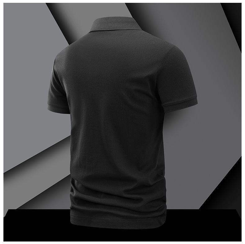 Summer 2026 Men's Short Sleeve Solid Polo Shirt: Simple Business Casual Lapel T-shirt