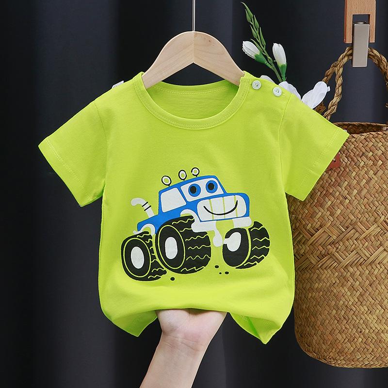 Children's Pure Cotton Short-Sleeved T-Shirt: Summer Style for Girls & Boys