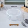 ZISIZ 1300ml Runde Glas Lebensmittelaufbewahrungsbehälter Set