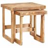 2 Piece Nesting Tables Brown 46 X 46 X 45 Cm Solid Mango Wood
