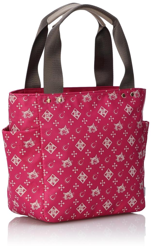 WACHIFIELD T2O Lightweight Tote Bag for Synthetic Perfect for Dayan Cat Water-Repellent Women, Leather, Commuting, Design, WTSK-02 (Pink)