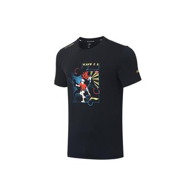 Li Ning Serie Tennis da Tavolo T-Shirt Casual Stampata Girocollo Manica Corta Unisex AHSUA57-1