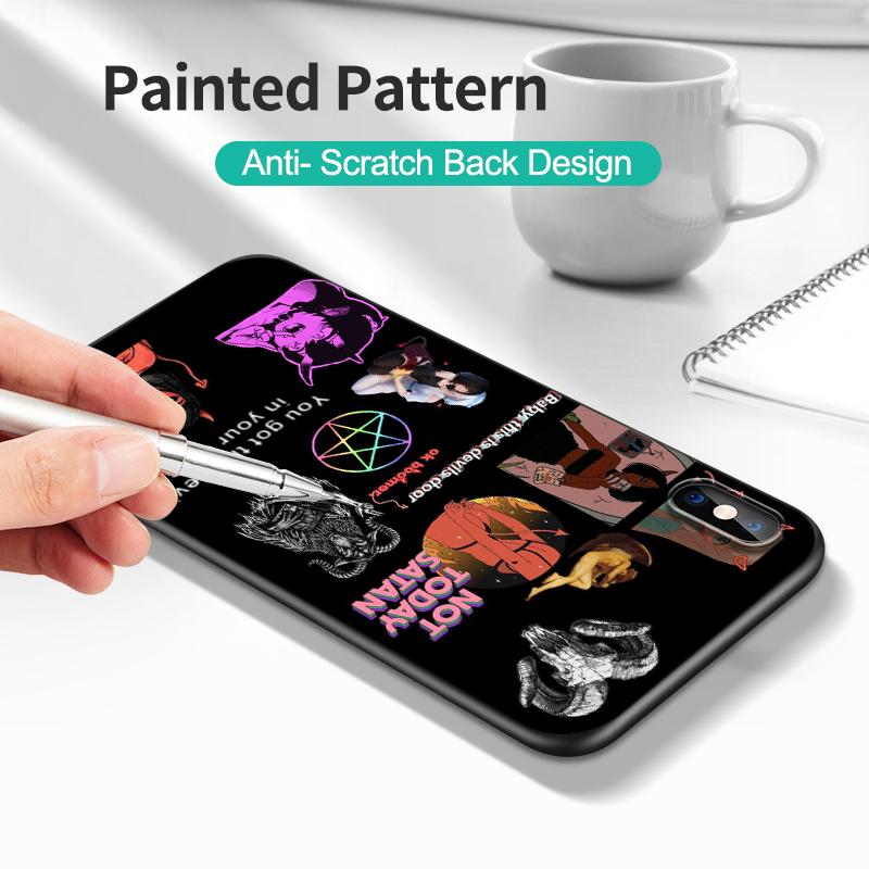 Black Tpu Case For Oneplus 8 Pro 8t 9 9R Nord 2 Ce N10 N100 N200 4G 5G  Satanic Skull