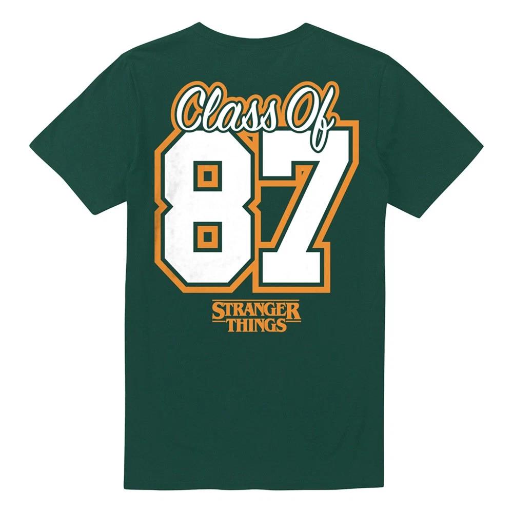 

Stranger Things Hawkins 87 Class Front Back Unisex 100% Cotton T-shirt Mens Tees Top S-4XL, Hunter Green 2XL