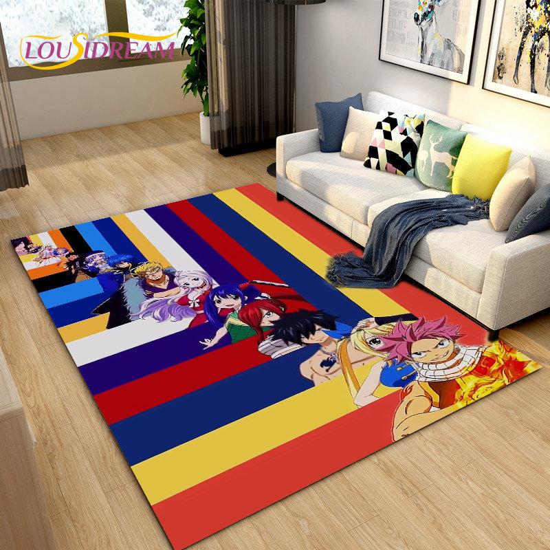 Fairy Tail Japan Anime Cartoon Area Rug,Carpet Rug for Living Room Bedroom Sofa Doormat Decoration, Kids Play Non-slip Floor Mat