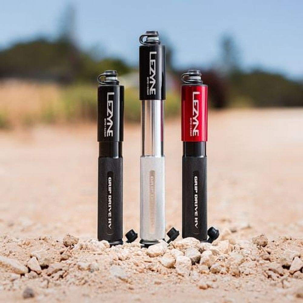[Official Japanese Product] LEZYNE GRIP DRIVE HP S Bicycle Hand Pump, Portable, Fits Presta and Schrader 120 psi/8.3 bar, Compact, High Rigidity, and
