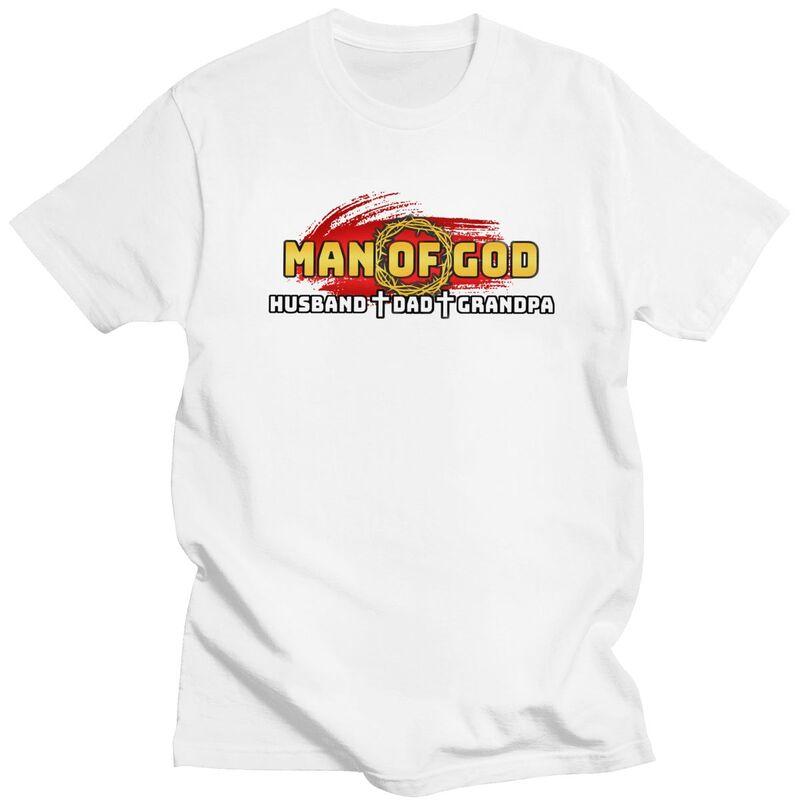 Custom Fashion Man Of God Husband Dad Grandpa T Shirt Men Short Sleeve Tshirts Casual Tee Tops 100 Cotton Slim Fit Tshirt Gift