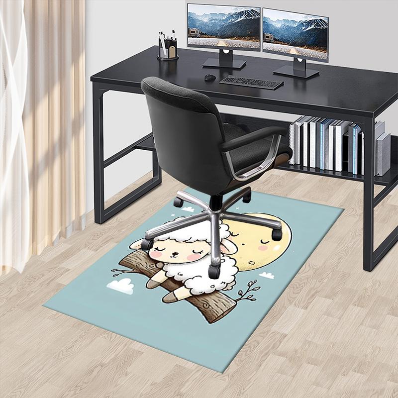 

Charming Sheep Moon Chair Mat Office Carpet for Home Decor, Suitable for Various Rooms as Gift 60cm by 90cm