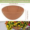 Planter Liners 3 Pieces Natural Plant Felt Mat Breathable Round Basket Liners For Window Garden Flower Bed Reptiles Orchid