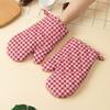 2 pcs Heat-Resistant Microwave Mitten Cotton Lining Insulated Glove  Household