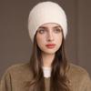 New Style Winter Women Hat Decorate Beanie Hat Rabbit Fur Blend Warm Winter Cap Y2K Female Casual Streetwear Knitted Hat