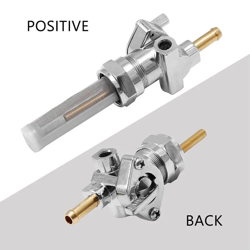 22MM Aluminum Alloy Motorcycle Fuel Gas Tank Shut-off Valve Straight Spigot Petcock Switch for Harley Davidson 62167-81 62163-75