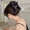 Floral Printed Scrim Bubble Hair Clip For Women Soft Breathable Fabric Elegant Updos Styling Accessory