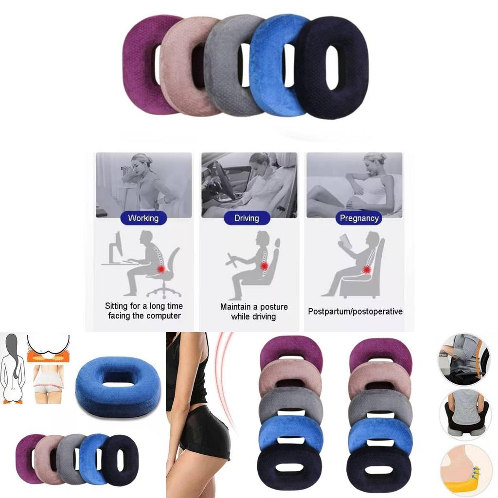 Comfortable High Resilience Memory Foam Cushion Oval Shaped Office Seat Cushion To Alleviate Pressure And Promote Wellness