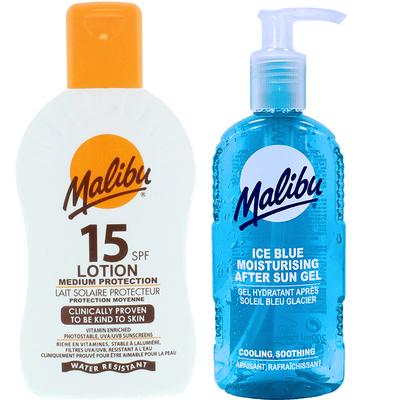 Malibu Waterproof Balm SPF15 200ml + After Sun Gel 200ml