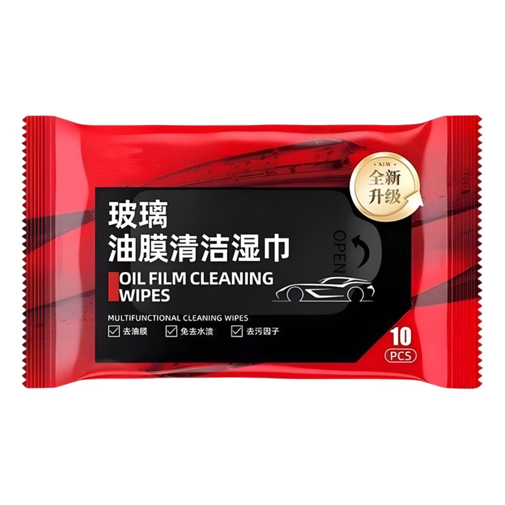300-10Pcs Car Glass Oil Film Removal Wipes Car Window Glass Oil Film Remover Oil Film Cleaning Wipes Car Oil Stain Cleaner