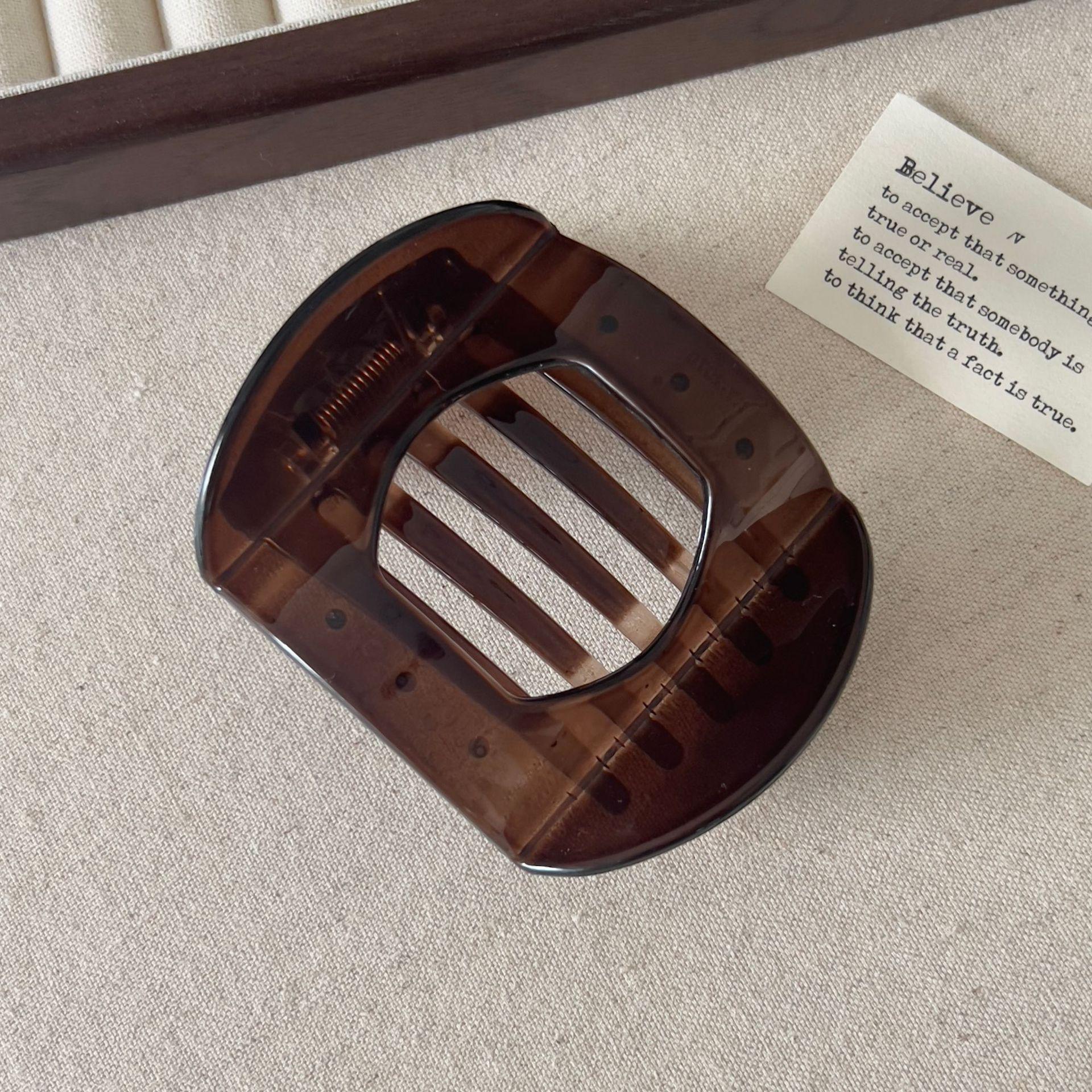 

Vintage Abalone Curved Hair Clip - Large Duckbill Claw for Women s Updo, Gentle on Hair