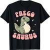 Pregosaurus Cute Retro Mommy Dinosaur Pregnancy Announcement T-Shirt, Small, Black