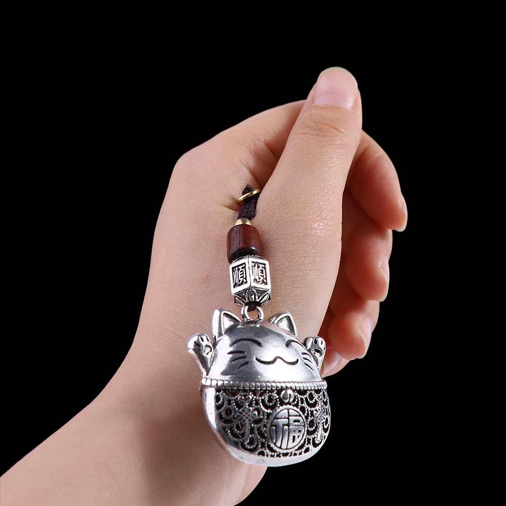 Pendent Hand-woven Lucky Cat Key Chain Chinese Style Pendant Maneki Neko Pendant Key Chain Strap