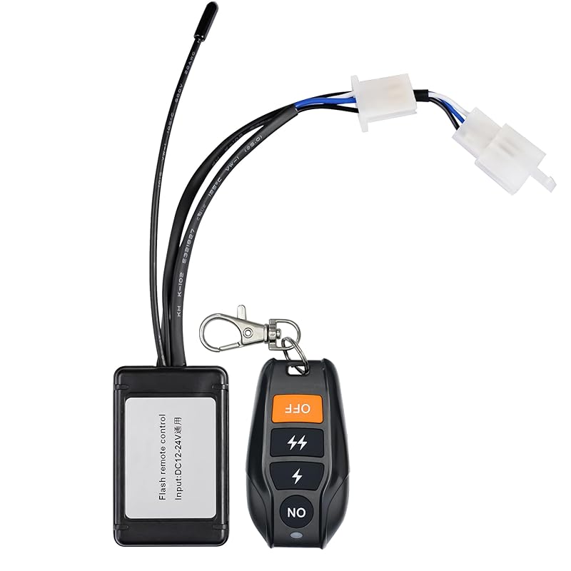 LED Lights Bar Wire Harness Kit With Remote Control 1Leads DC12V 40A Fuse Relay 3.5M/11.5FT 14AWG Wiring Harness Fit For LED Work Lights Driving Fog