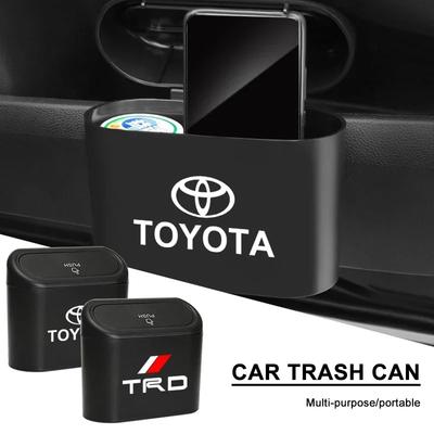 Car Trash Can Storage Box Vehicle Multifunctional Garbage Dust Case For TRD Corolla Auris Yaris Rav4 CHR Camry40 Prius