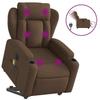 VidaXL Fauteuil inclinable de massage électrique Marron Tissu 3204522
