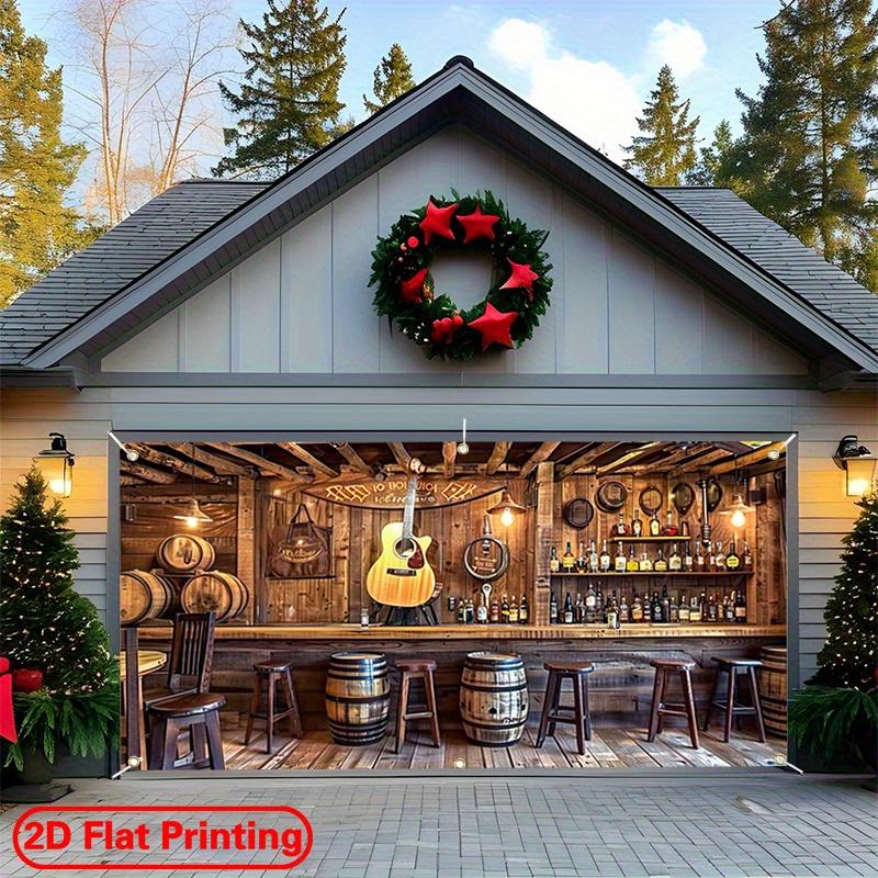 2D plane 1 piece of western salon-themed garage door banner suitable for parties and business events