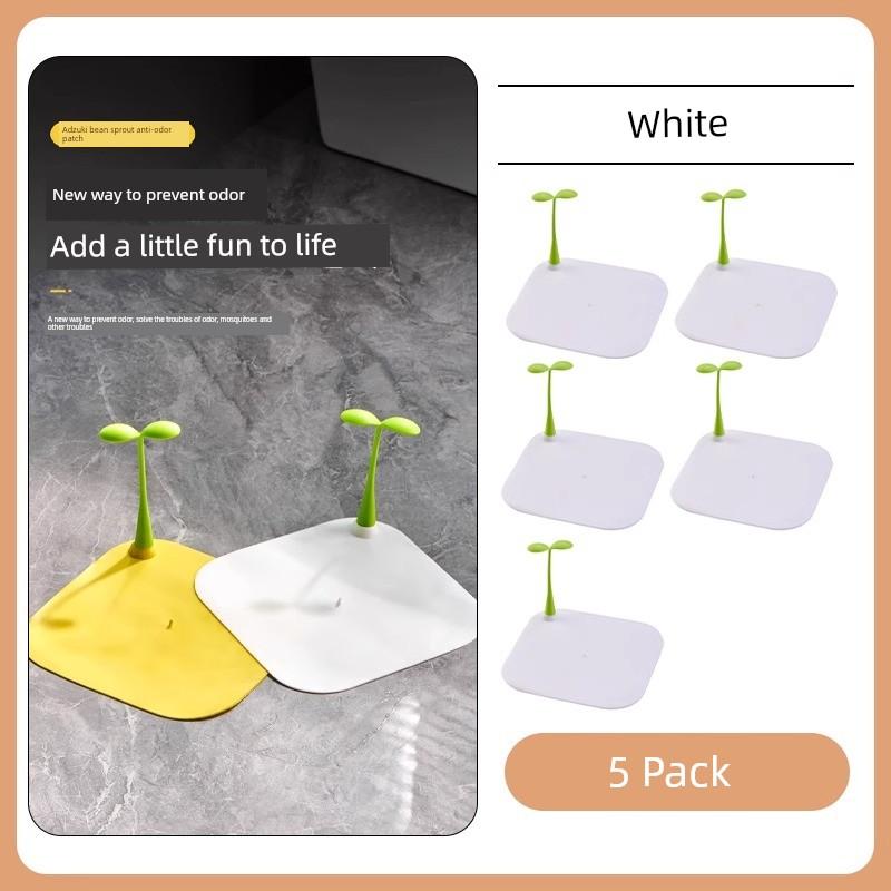 The Bathroom No Longer Smells! Bean Sprouts Floor Drain Odor Preventer Mat Sewer Anti-Blocking Anti-Odor Neutral Sealing Cover