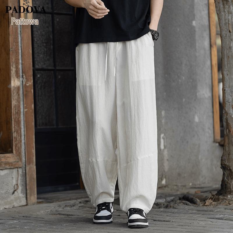 

Patova Men s Linen Blend Casual Cropped Harem Pants 2XL