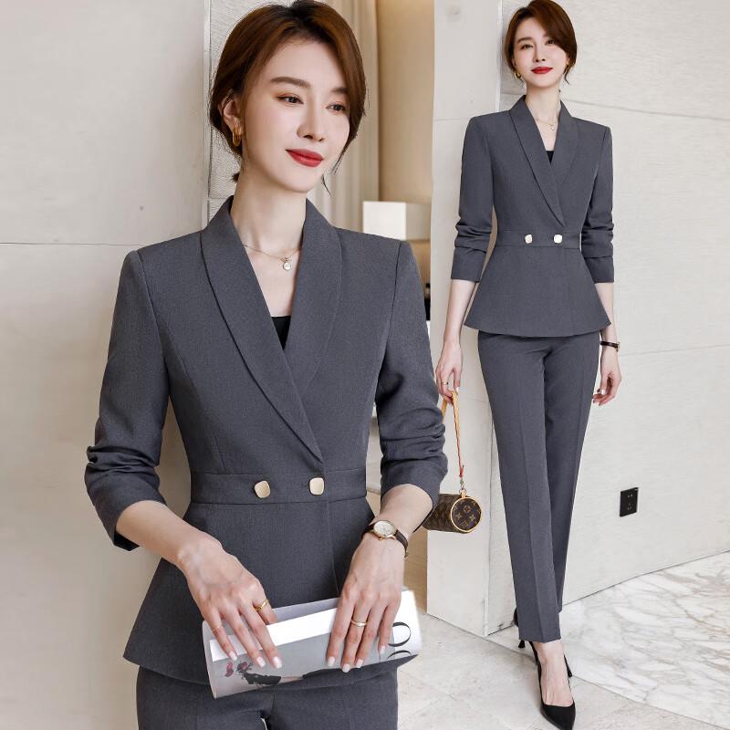 

Teluoman Women s Formal Business Suit Set M