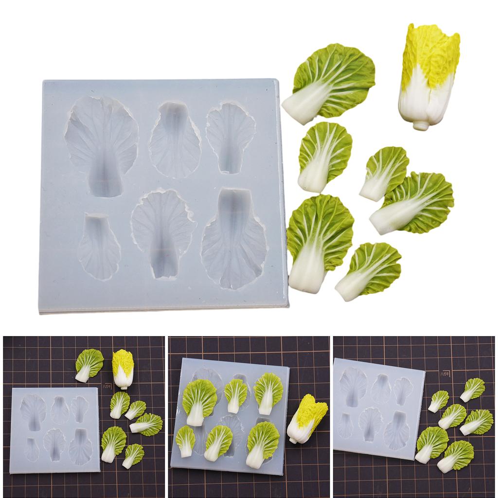 Flexible Silicone Vegetable Cabbage Leaf Mould Suitable for Handcraft Enthusiasts and Creative Projects Supplies
