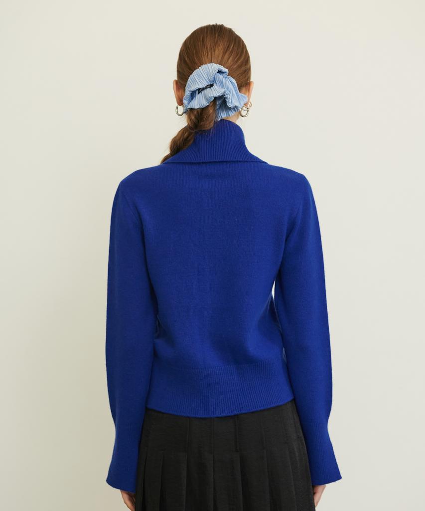 Unmute Wool Cashmere Sailor Knit Cardigan_Blue
