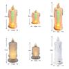 LED Candles Crystal Lamp Led Flameless Candles Operated Pillar Candles with Realistic Flame Light Desk Lamp Decorative Candles