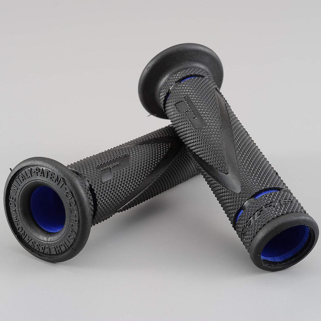 Daytona PROGRIP Motorcycle Hard for Handlebar 99209 Grips, 122mm, Gel, End-Through, 22.2mm Diameter, 838, X-SLIM Type, Blue,