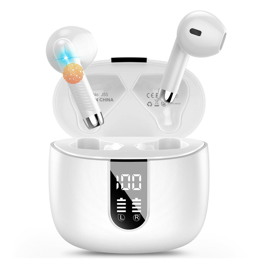 Bluetooth Wireless Earphones Latest Bluetooth Bluetooth ENC Call Noise Cancelling HiFi Sound Quality Bluetooth Earphones Long Playtime Bluetooth