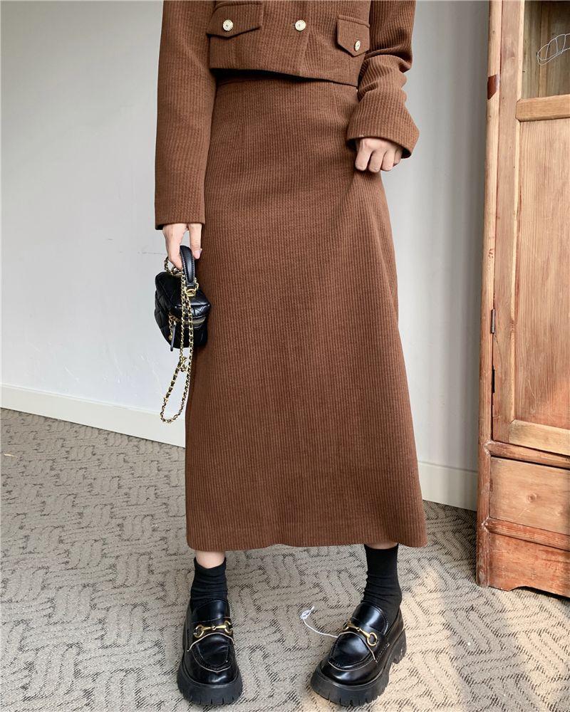 Autumn/Winter 2025 Corduroy Two-Piece Set for Plus Size Girls - Slimming & Stylish