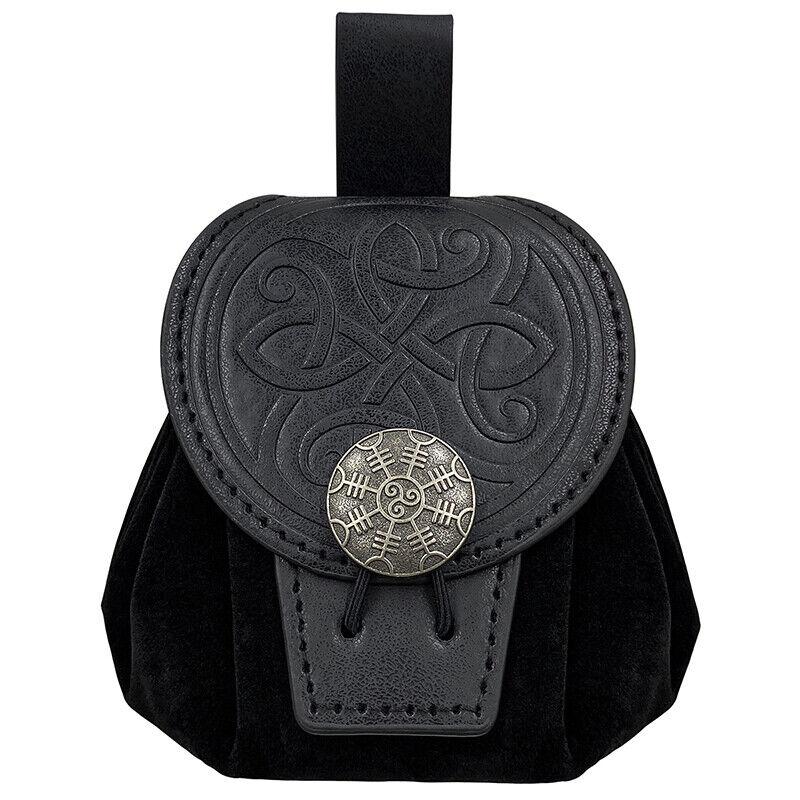 

Medieval Disc Bag Nordic Viking Style-Dice Pouch Money Pocket Vintage Drawstring Pouch Coin Storage Bag Retro Cosplay Props