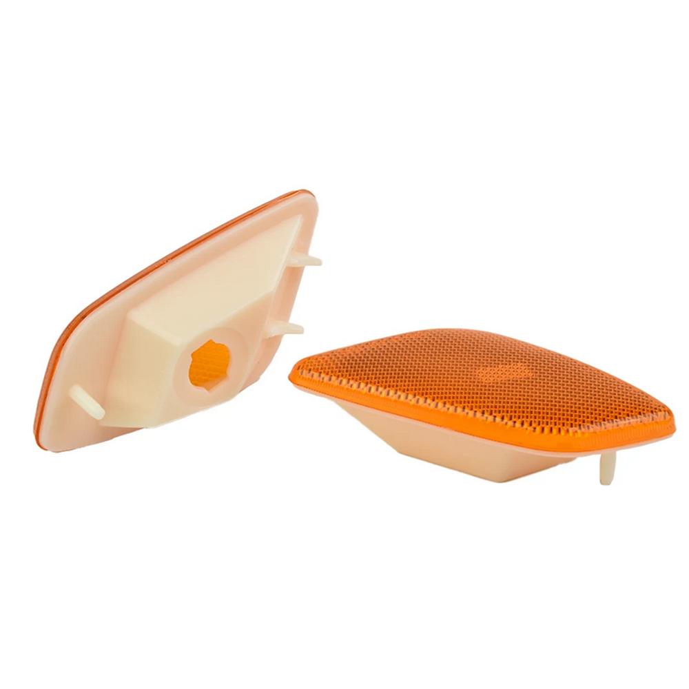 2Pcs For 97-06 Jeep Wrangler Fender Signal Parking Side Marker Light Lens Amber
