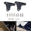 Motorcycle Rear Footrest Bracket Pair Replacement Set with Metal Passenger Peg Mounts and Installation Hardware for Highway 93-23 Models