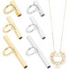 Elegant Silver Brooch Converter Metal Texture for Creating Fashionable Pendant Necklaces from Various Brooch Designs