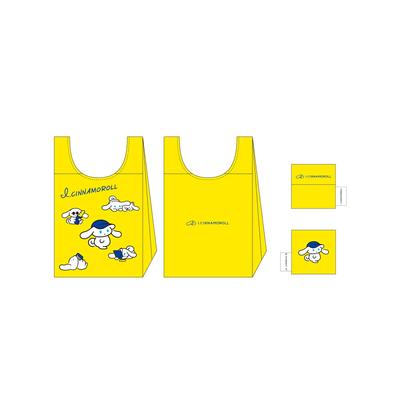 Marushin Eco In Lovely Made with Recycled Perfect for or As a Gift Bag, "Ishi-Namomoroll" Yellow, Polyester, Mother's Day, Birthdays, (Product Number