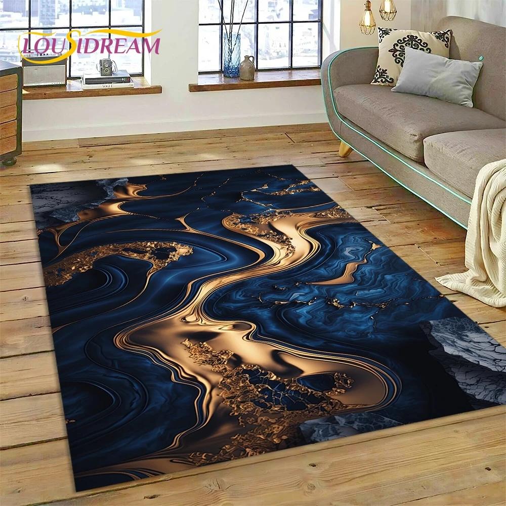 Luxurious Green Gold Colour Marble Dream Carpet Rug for Bedroom Living Room Sofa Decoration,Children Game Large Decor Floor Mat
