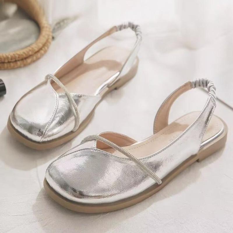 Fashion 2025French Chunky Fashionable Summer New Style Popular Round Head Casual Jane Shoes Ladies Designer Leather Sandals