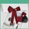 Womens Blue Polyester Bow Tie With Button Or Tie Closure For School Uniforms And Office Wear