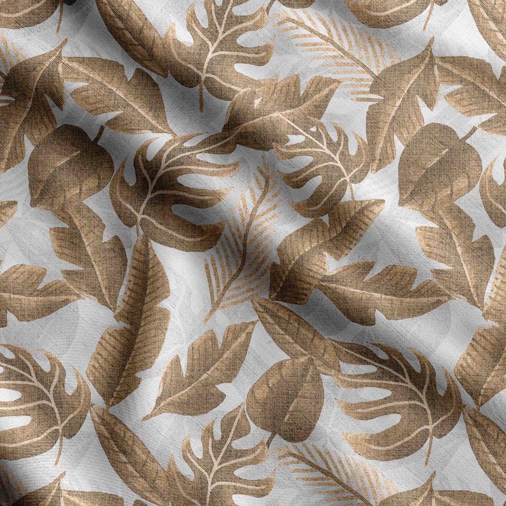 Soimoi Leaves Print,  Cotton Cambric, Quilting Fabric Sold by The Yard 42 Inch Wide, Medium Weight Cotton Fabric,