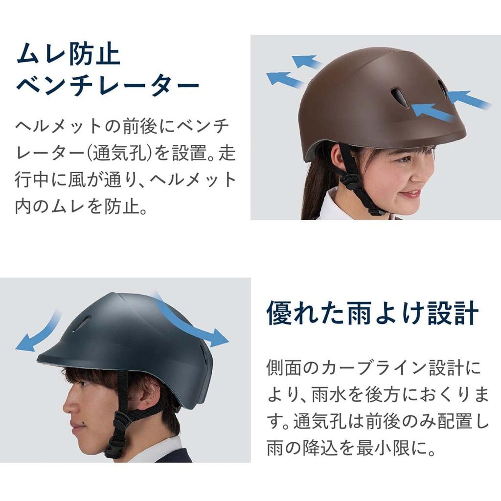 Dolphin KG005 White Bicycle Helmet for Middle and High School Made in Japan Children, School, Students,